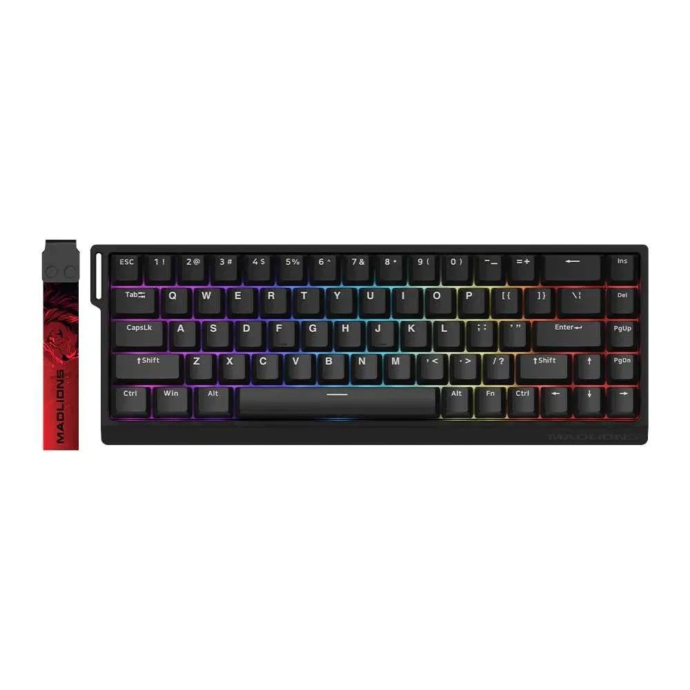 Ігрова Магнітна Клавіатура Madlions MAD 68HE RGB 8000 HZ Чорна