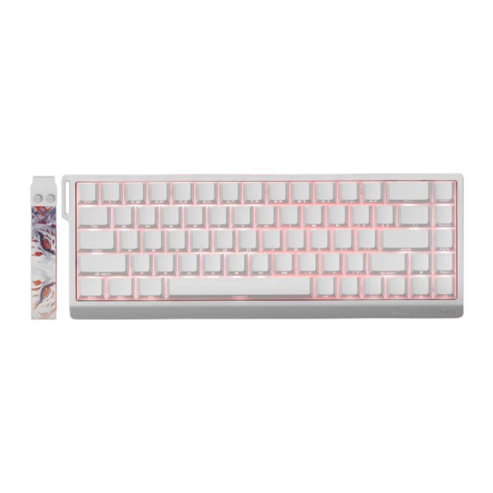 Ігрова Магнітна Клавіатура Madlions MAD 68HE RGB 8000 HZ Біла